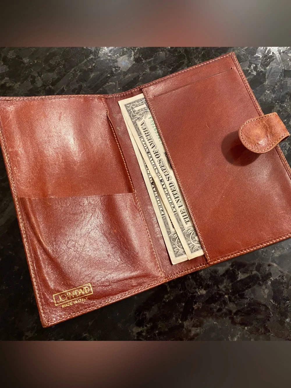 Joan & David Leather, Croc-Embossed  Wallet/Billfold.